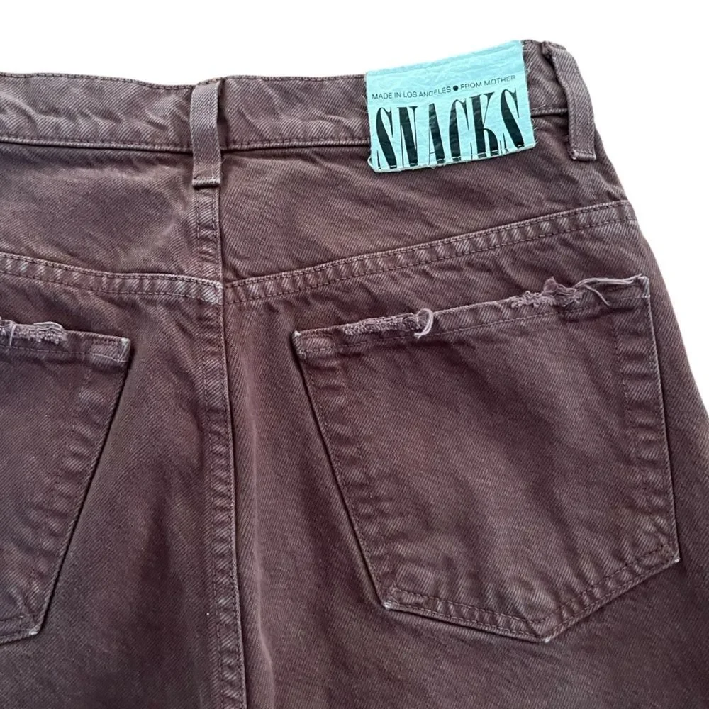 MOTHER SNACKS Twizzy Skimp High Waisted Jeans French Roast Size 27
